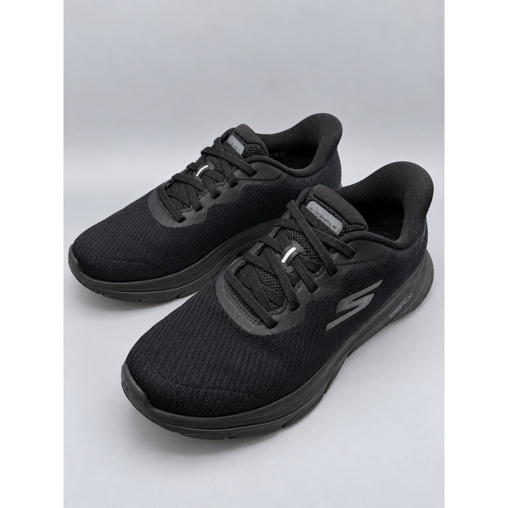 Skechers Go Walk 8 Slip-Ins Men's 9.5 Black 216783 Air Cooled Goga Mat Shoes